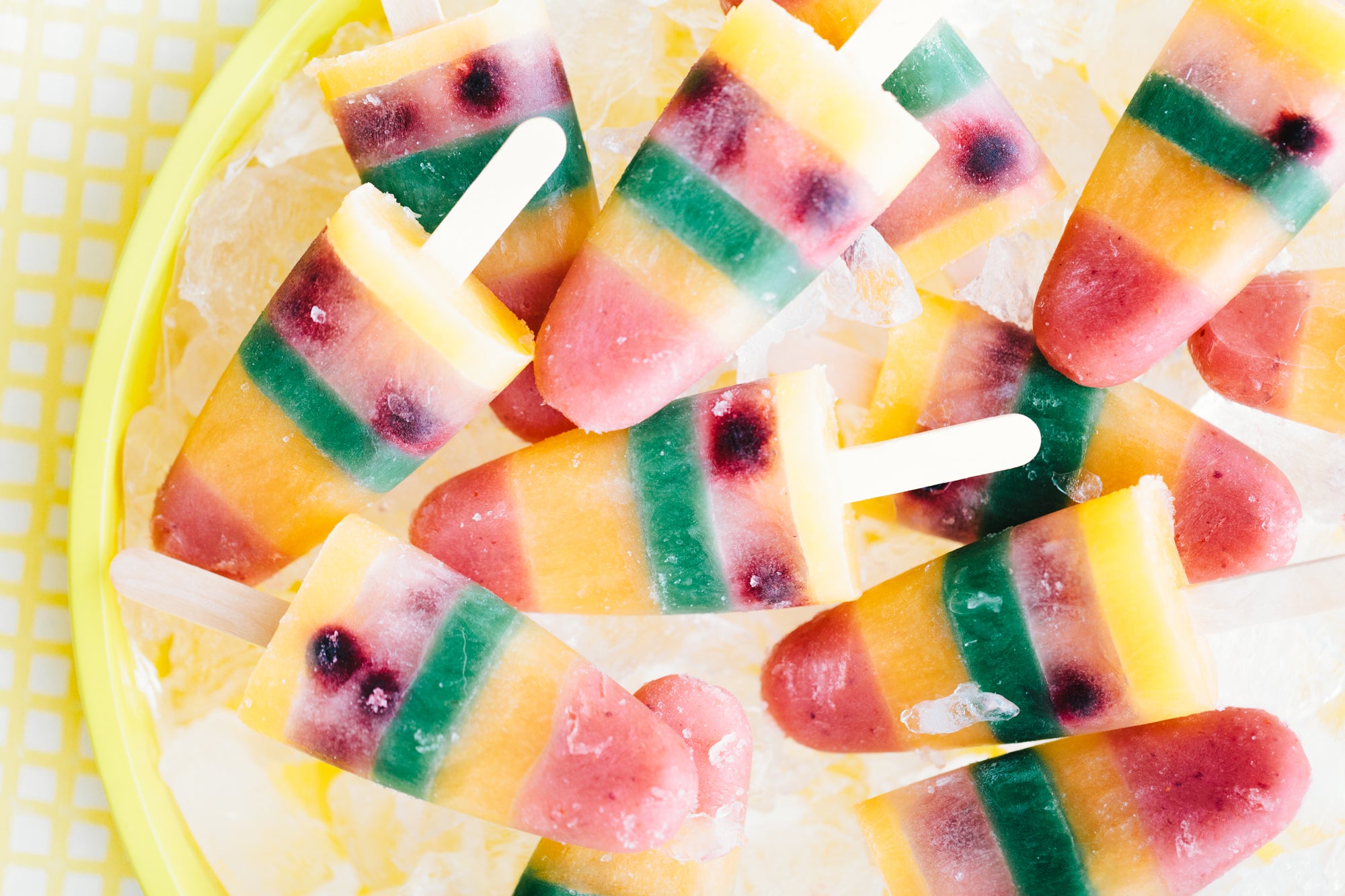 Hello Lunch Lady - issue 16 - Rainbow Fruit ice-blocks recipe